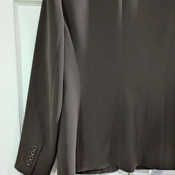 Kate Hill Women's Blazer, Size 12, Brown, Single Breasted, Notch Collar, Pockets - Picture 9 of 15